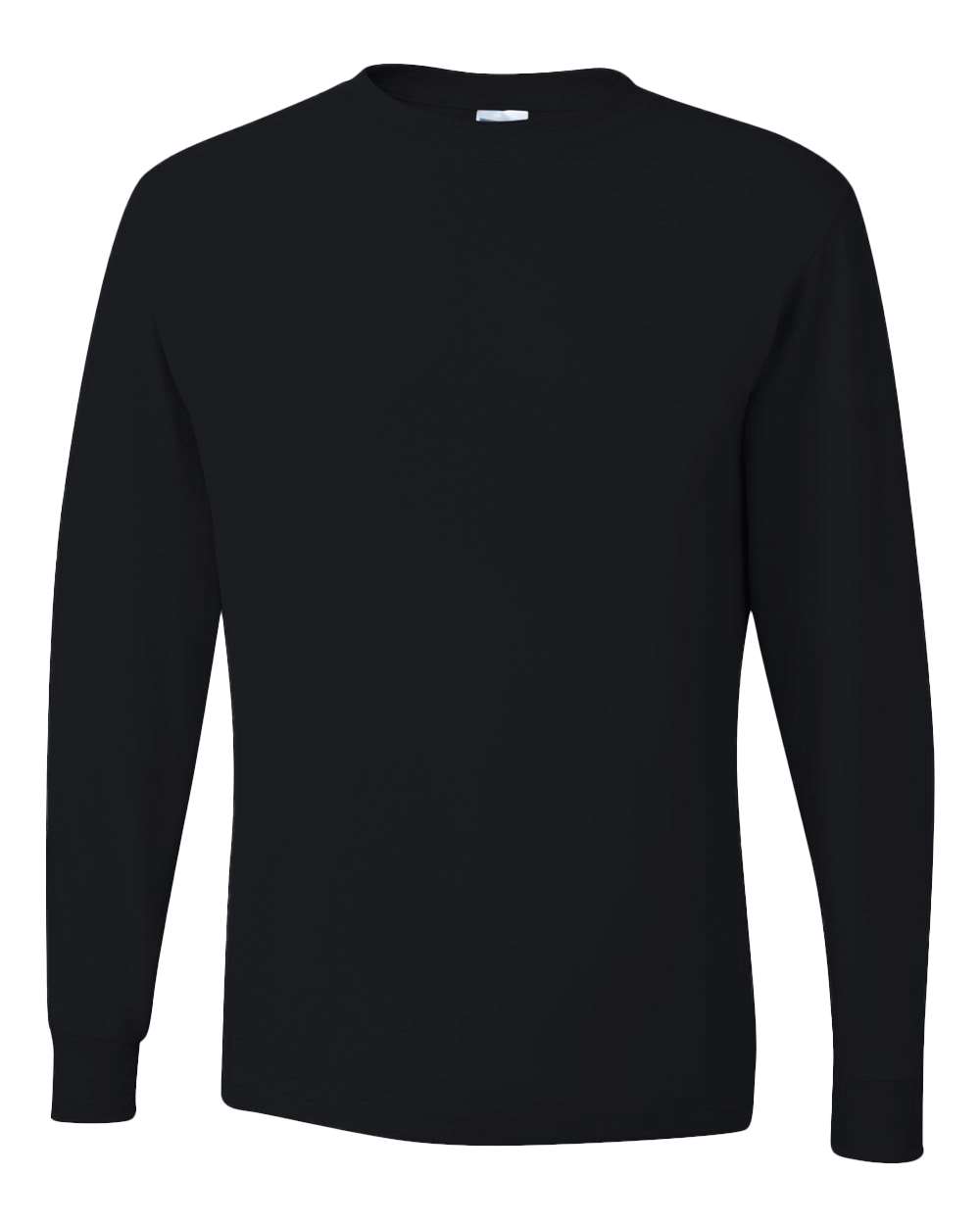Men's Dri-Power® Long Sleeve 50/50 T-Shirt - Front - B07635503 - Black