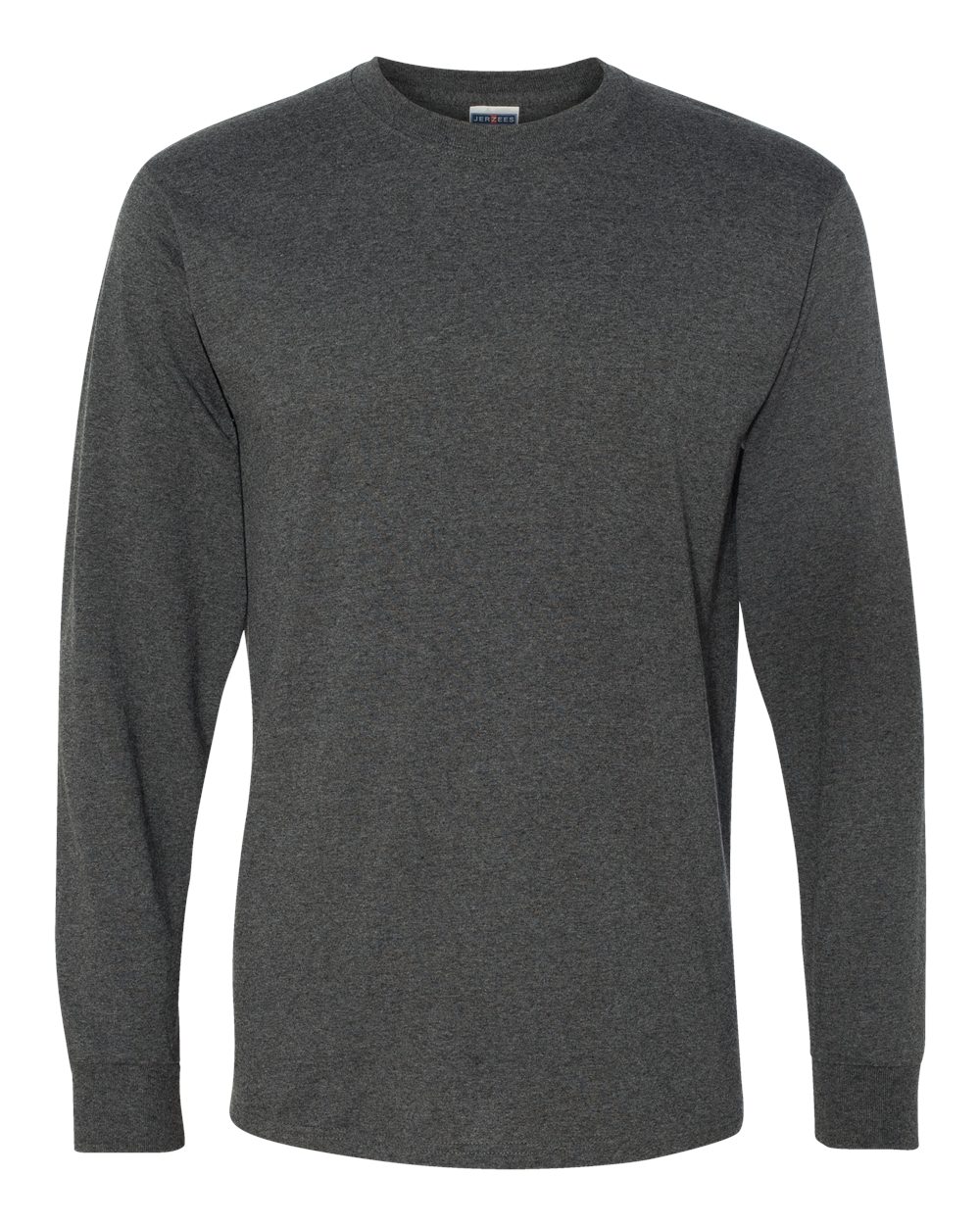 Men's Dri-Power® Long Sleeve 50/50 T-Shirt - Front - B07635513 - Black Heather