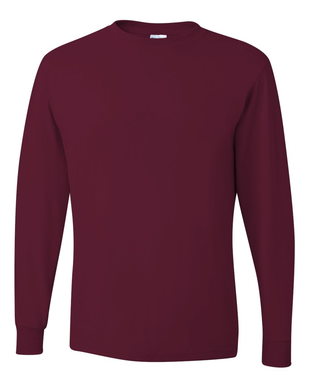 Men's Dri-Power® Long Sleeve 50/50 T-Shirt - Front - B07635533 - Maroon