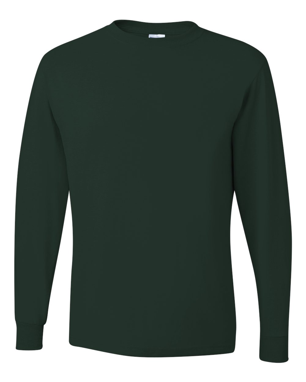 Men's Dri-Power® Long Sleeve 50/50 T-Shirt - Front - B07635543 - Forest Green