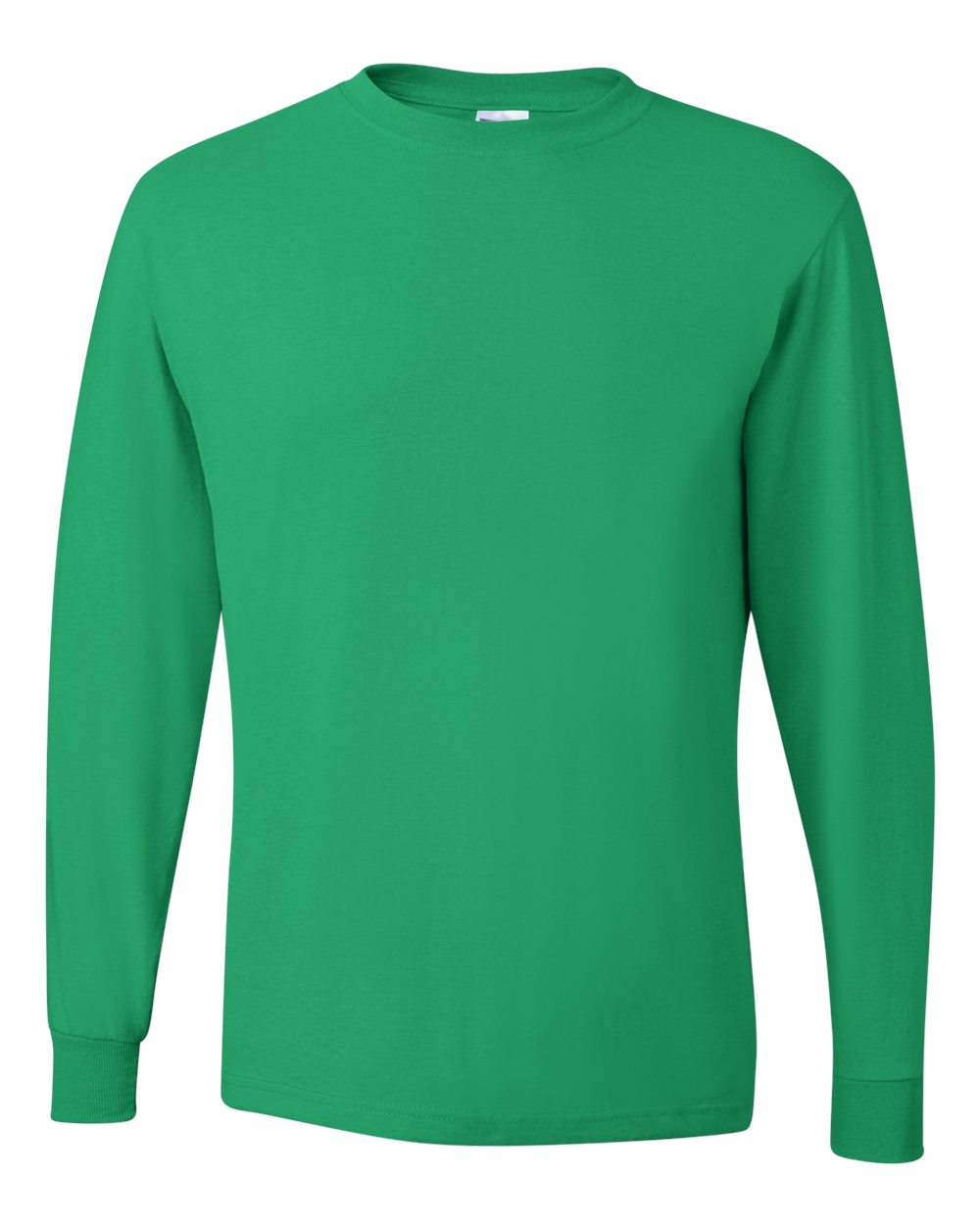 Men's Dri-Power® Long Sleeve 50/50 T-Shirt - Front - B07635603 - Kelly