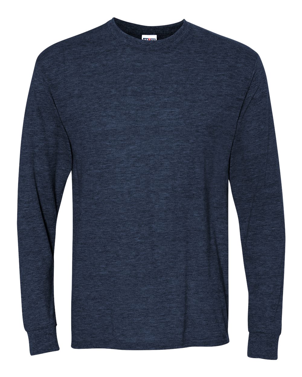 Men's Dri-Power® Long Sleeve 50/50 T-Shirt - Front - B07635643 - Vintage Heather Navy