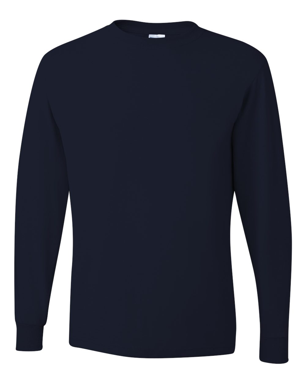 Men's Dri-Power® Long Sleeve 50/50 T-Shirt - Front - B07635653 - J. Navy