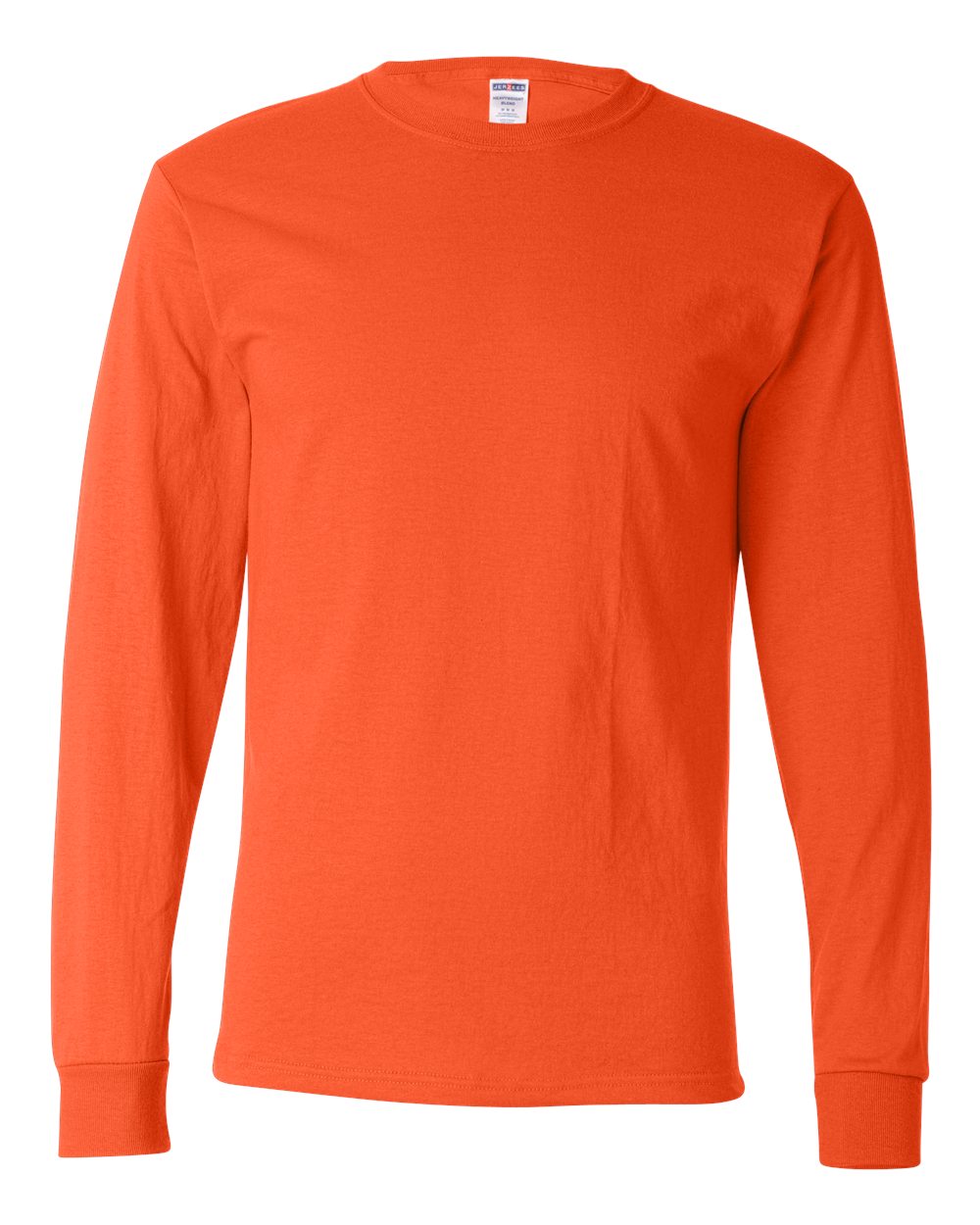Men's Dri-Power® Long Sleeve 50/50 T-Shirt - Front - B07635663 - Burnt Orange
