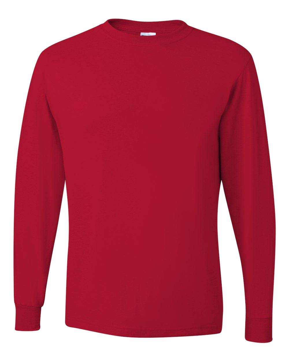 Men's Dri-Power® Long Sleeve 50/50 T-Shirt - Front - B07635703 - True Red