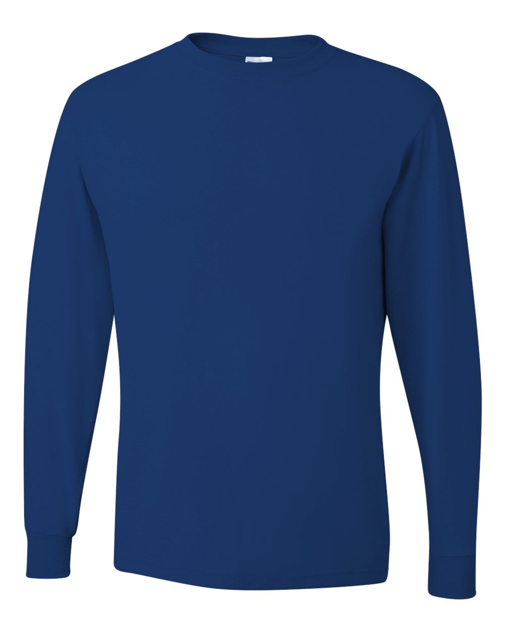 Men's Dri-Power® Long Sleeve 50/50 T-Shirt - Front - B07635753 - Royal