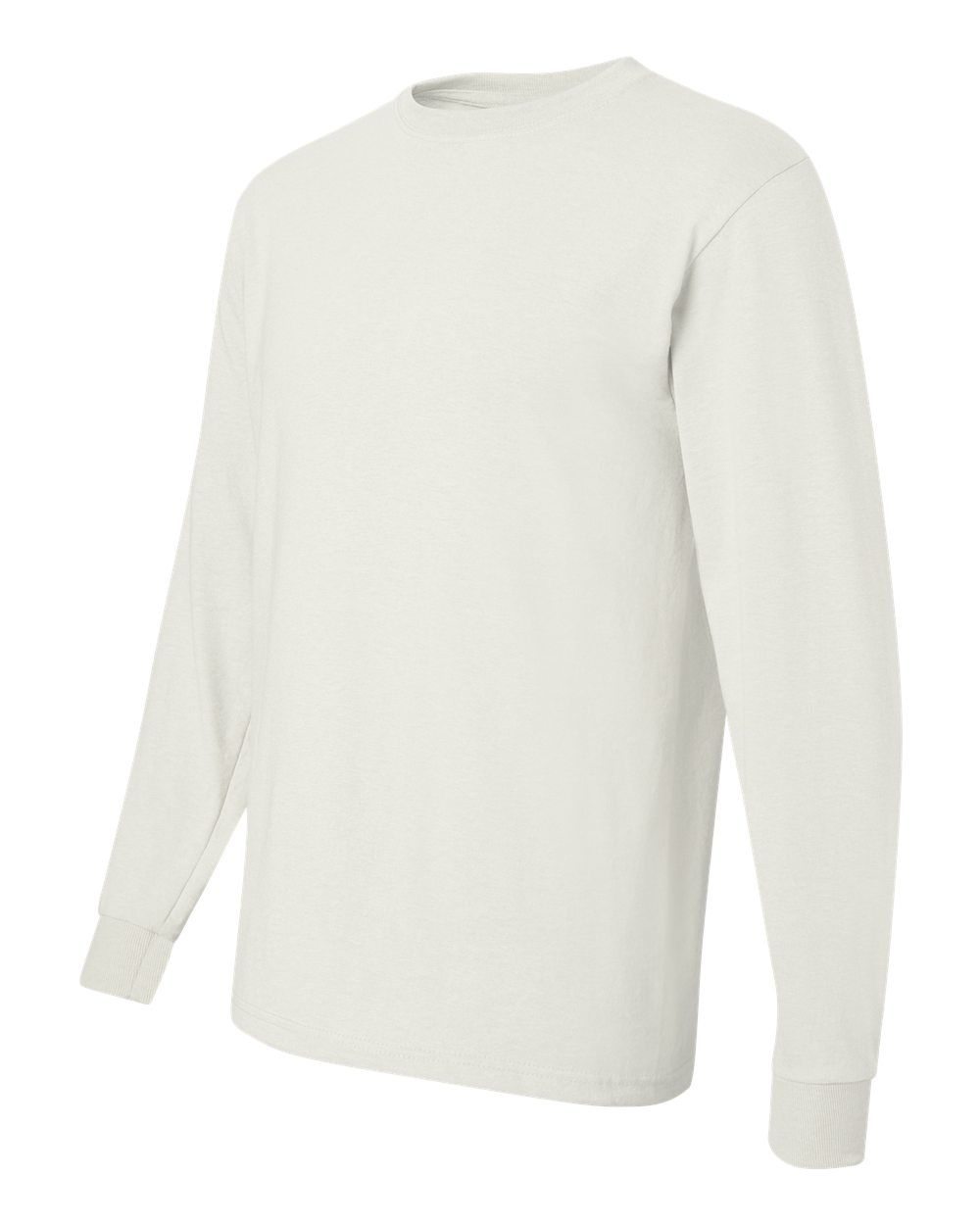 Men's Dri-Power® Long Sleeve 50/50 T-Shirt - Side - B07635003 - White