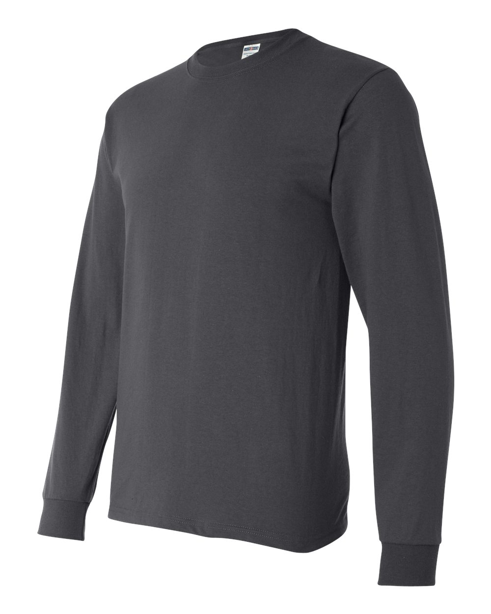 Men's Dri-Power® Long Sleeve 50/50 T-Shirt - Side - B07635093 - Charcoal Grey