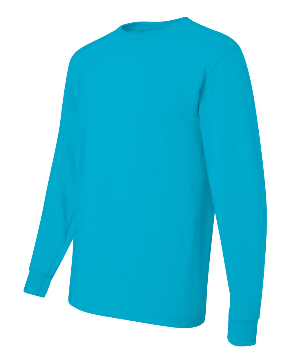 Men's Dri-Power® Long Sleeve 50/50 T-Shirt - Side - B07635143 - California Blue