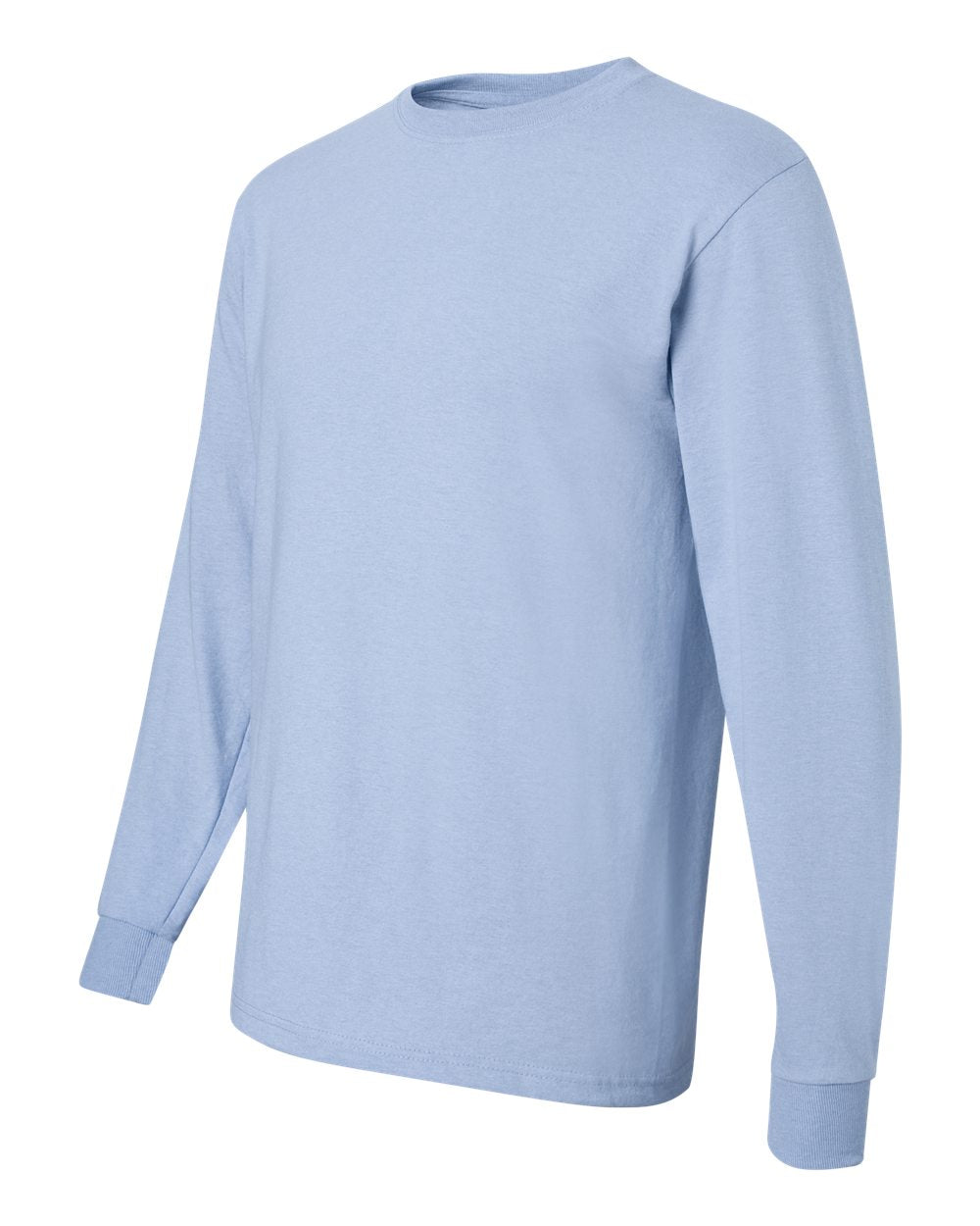 Men's Dri-Power® Long Sleeve 50/50 T-Shirt - Side - B07635253 - Light Blue