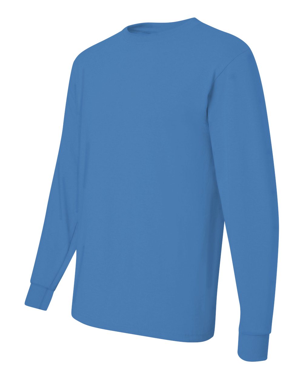 Men's Dri-Power® Long Sleeve 50/50 T-Shirt - Side - B07635263 - Columbia Blue