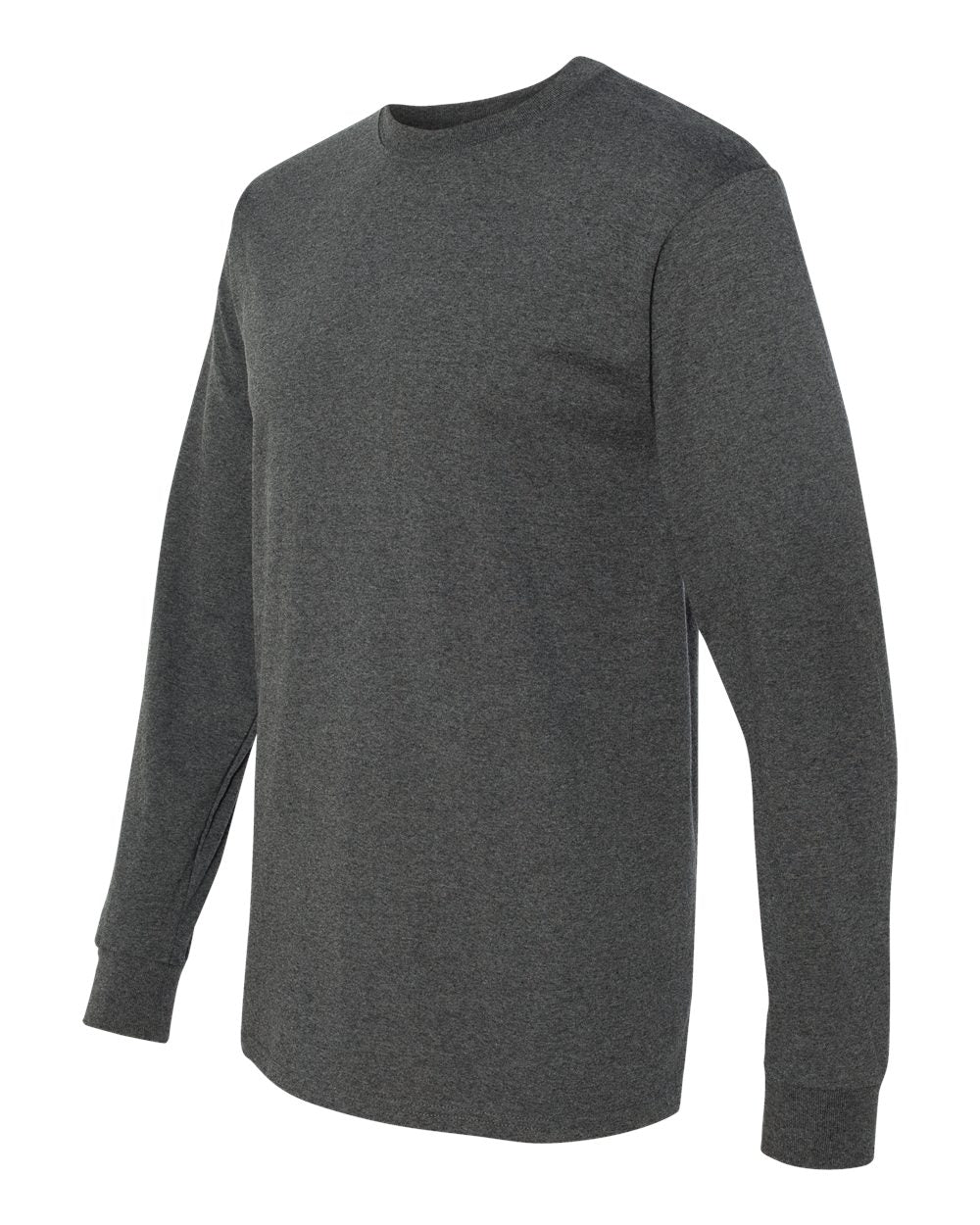 Men's Dri-Power® Long Sleeve 50/50 T-Shirt - Side - B07635513 - Black Heather
