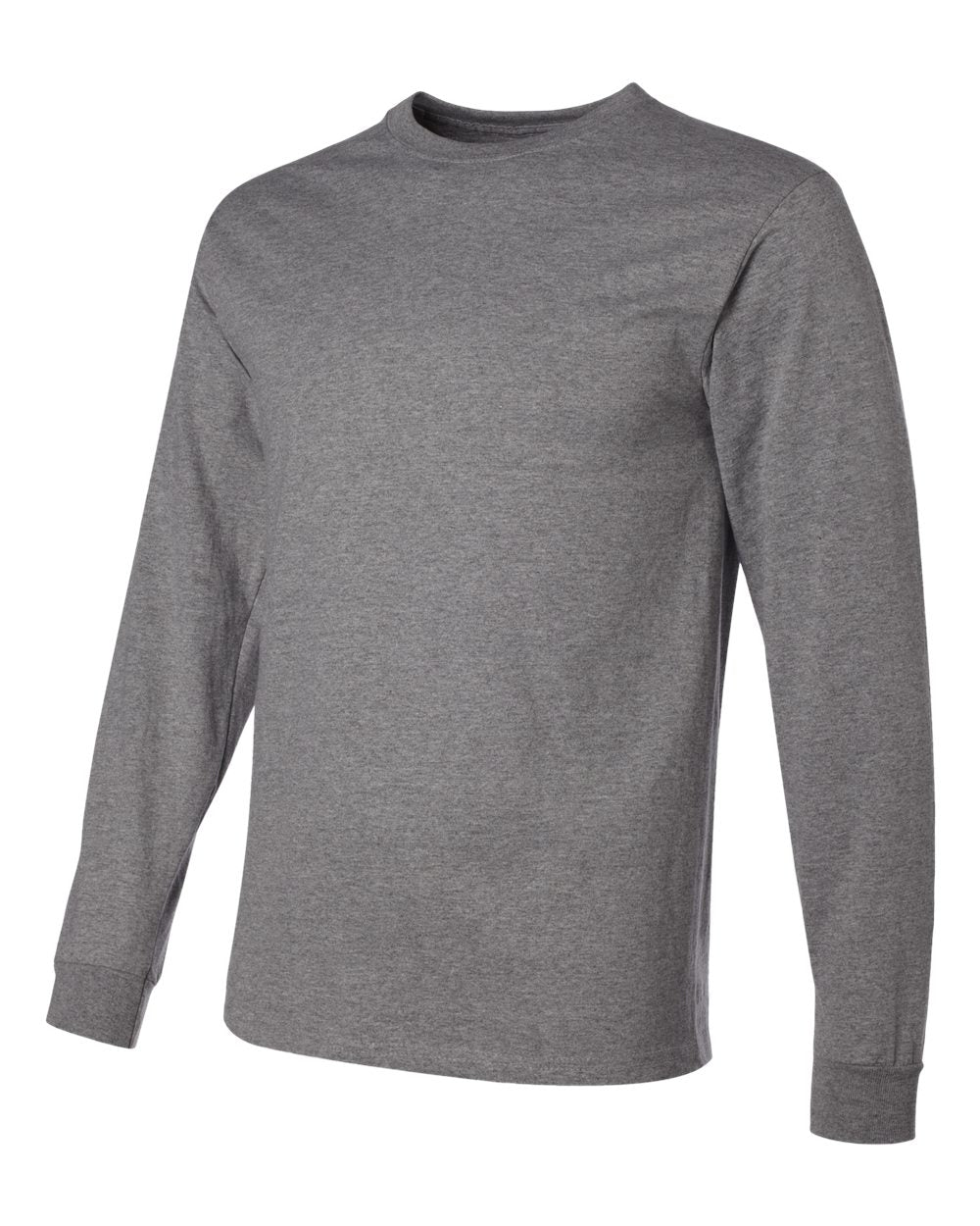 Men's Dri-Power® Long Sleeve 50/50 T-Shirt - Side - B07635583 - Oxford