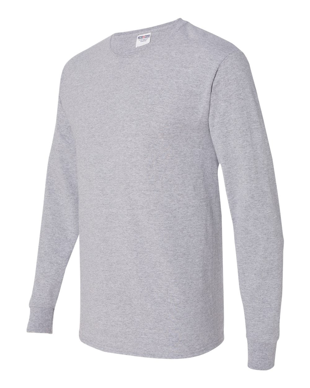 Men's Dri-Power® Long Sleeve 50/50 T-Shirt - Side - B07635593 - Athletic Heather