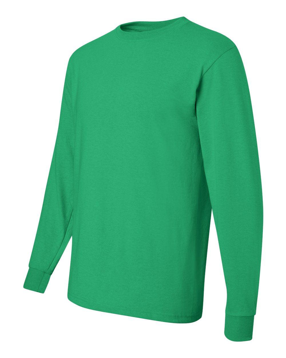 Men's Dri-Power® Long Sleeve 50/50 T-Shirt - Side - B07635603 - Kelly