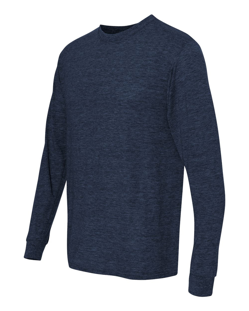 Men's Dri-Power® Long Sleeve 50/50 T-Shirt - Side - B07635643 - Vintage Heather Navy