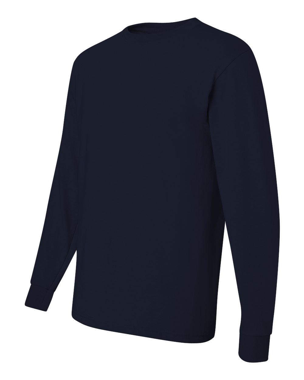 Men's Dri-Power® Long Sleeve 50/50 T-Shirt - Side - B07635653 - J. Navy