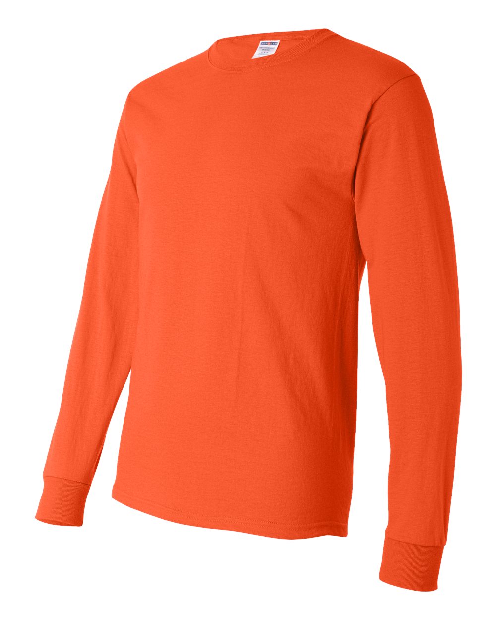Men's Dri-Power® Long Sleeve 50/50 T-Shirt - Side - B07635663 - Burnt Orange