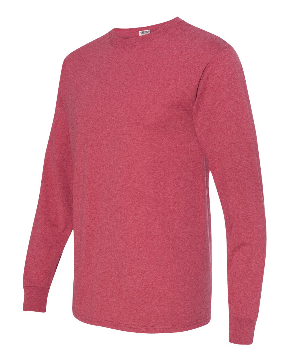 Men's Dri-Power® Long Sleeve 50/50 T-Shirt - Side - B07635713 - Vintage Heather Red