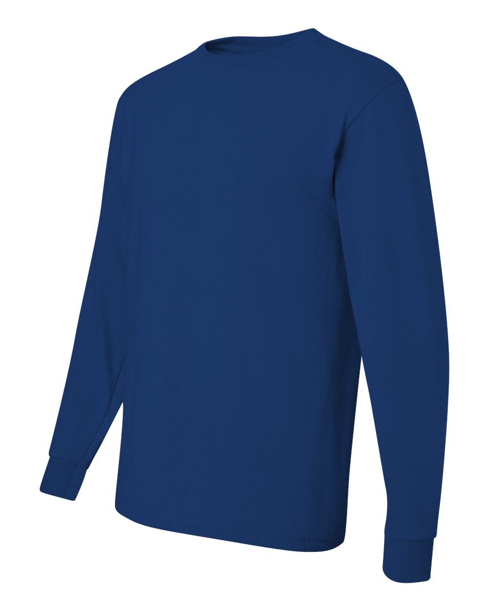 Men's Dri-Power® Long Sleeve 50/50 T-Shirt - Side - B07635753 - Royal