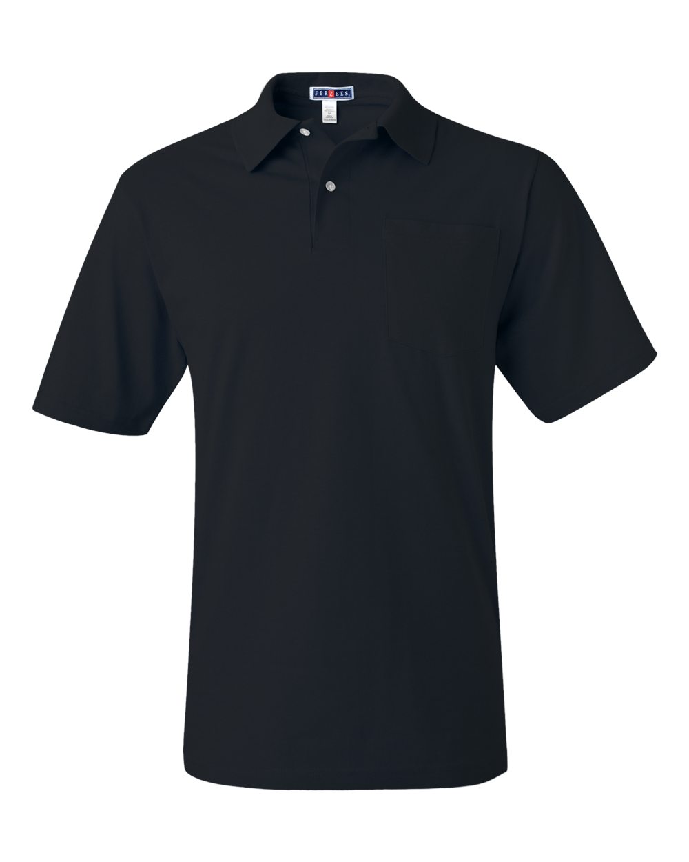 Men's SpotShield® 50/50 Polo with Pocket - Front - B12035503 - Black