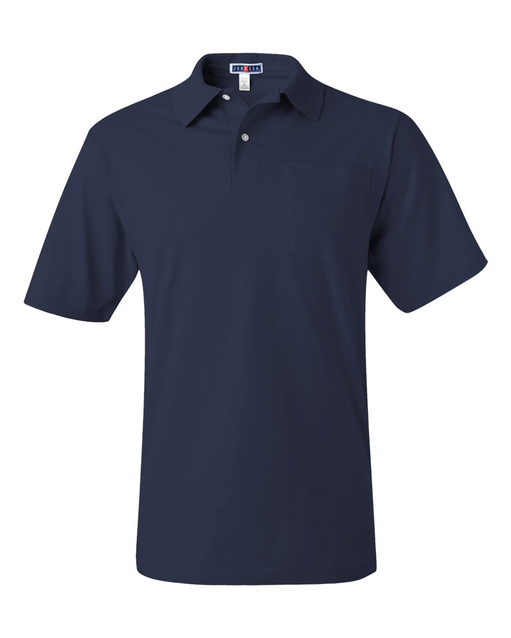 Men's SpotShield® 50/50 Polo with Pocket - Front - B12035653 - J. Navy