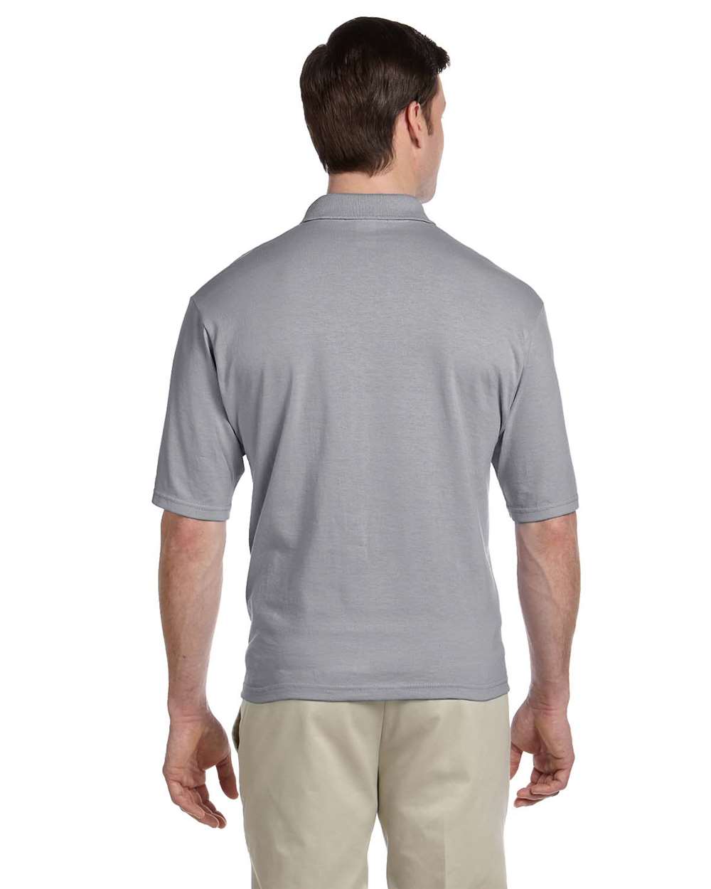 Men's SpotShield® 50/50 Polo with Pocket - OnModelBack - B12035584 - Oxford