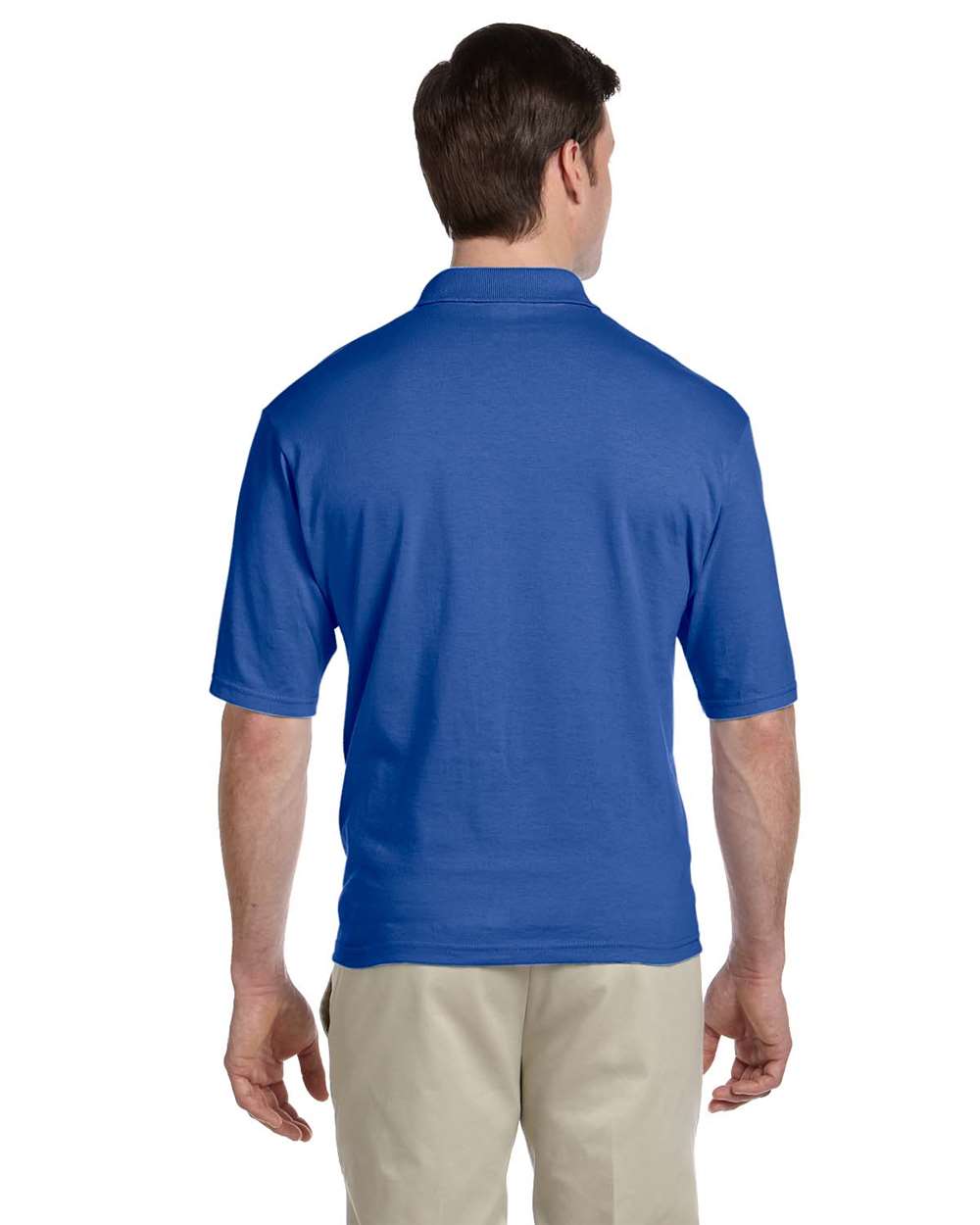 Men's SpotShield® 50/50 Polo with Pocket - OnModelBack - B12035753 - Royal