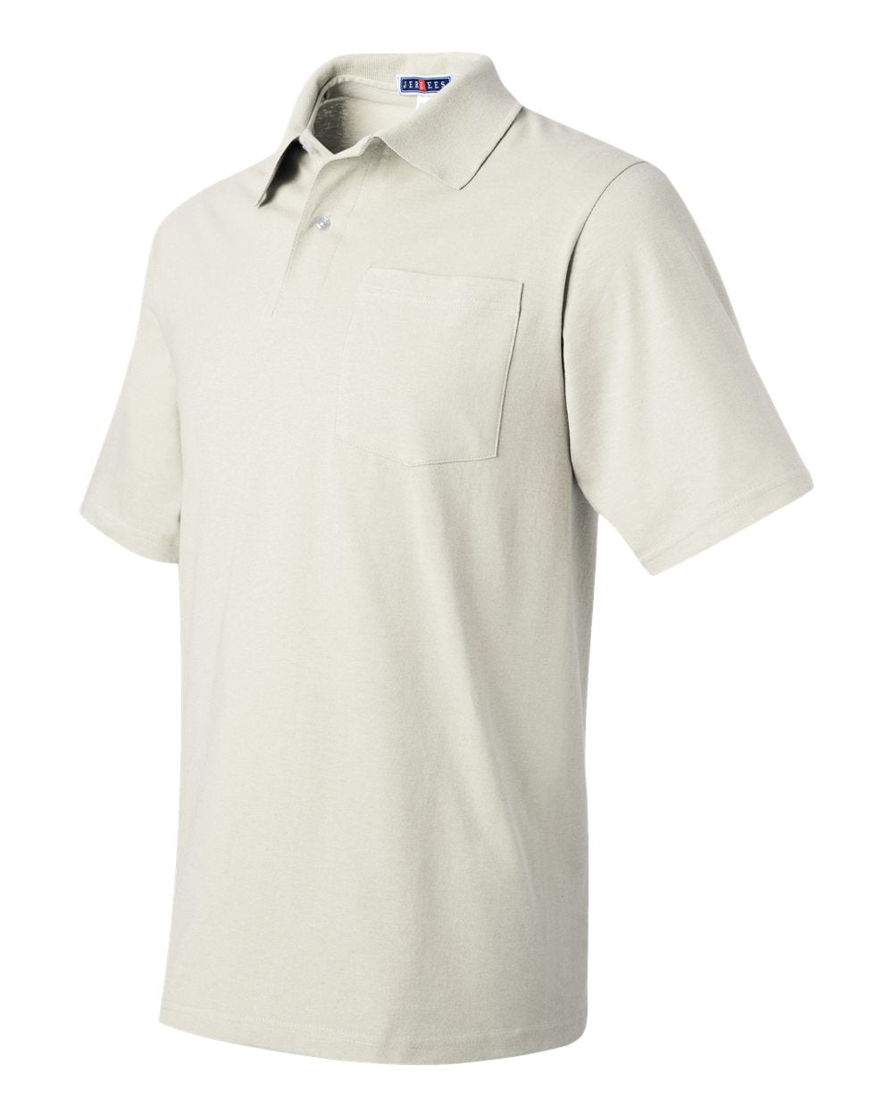 Men's SpotShield® 50/50 Polo with Pocket - Side - B12035003 - White
