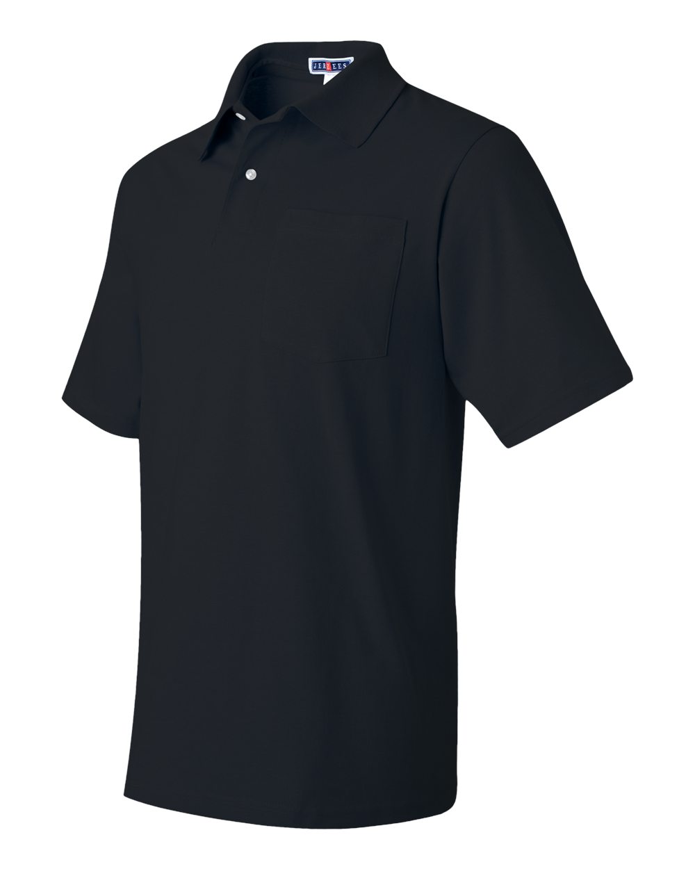 Men's SpotShield® 50/50 Polo with Pocket - Side - B12035503 - Black