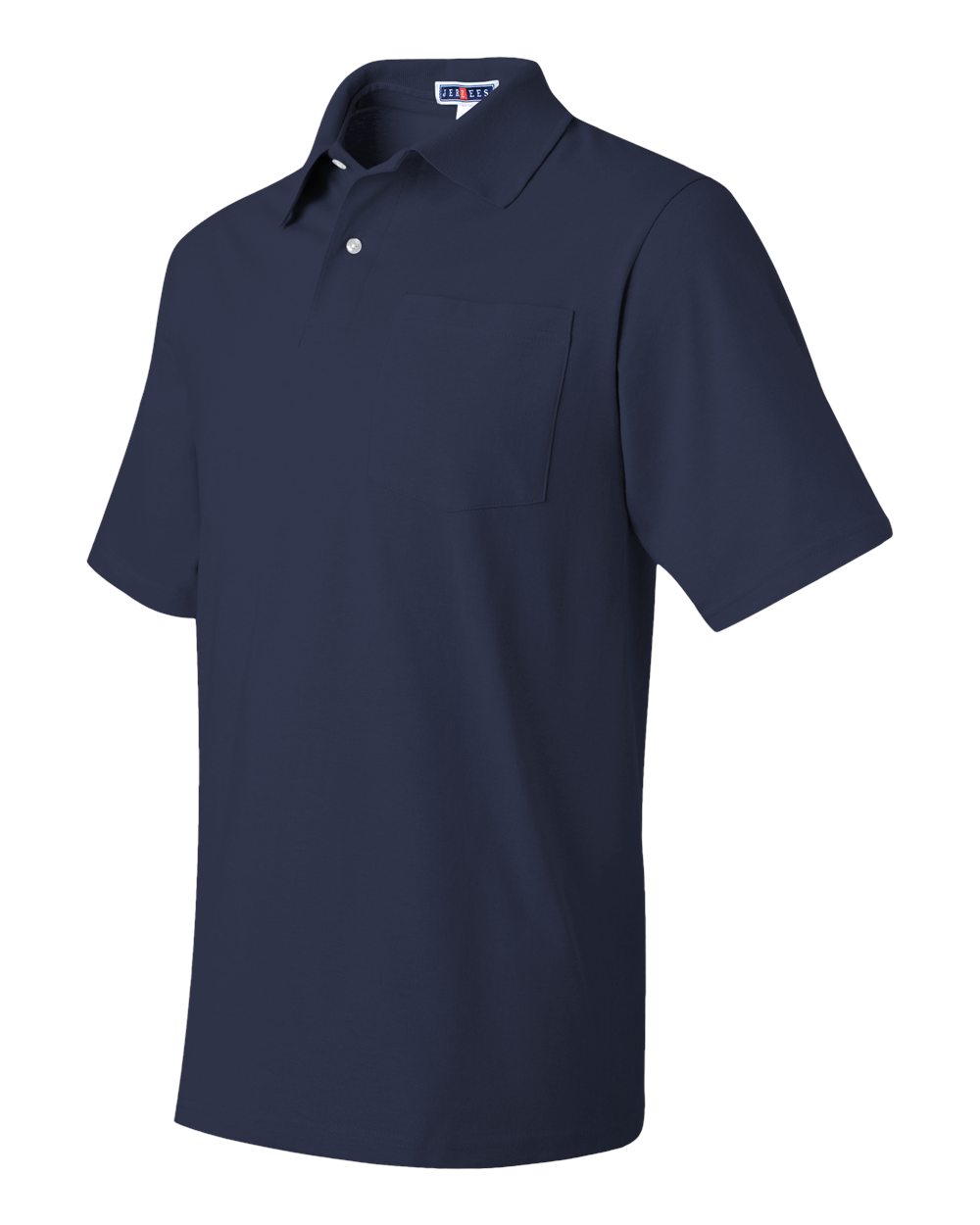 Men's SpotShield® 50/50 Polo with Pocket - Side - B12035653 - J. Navy