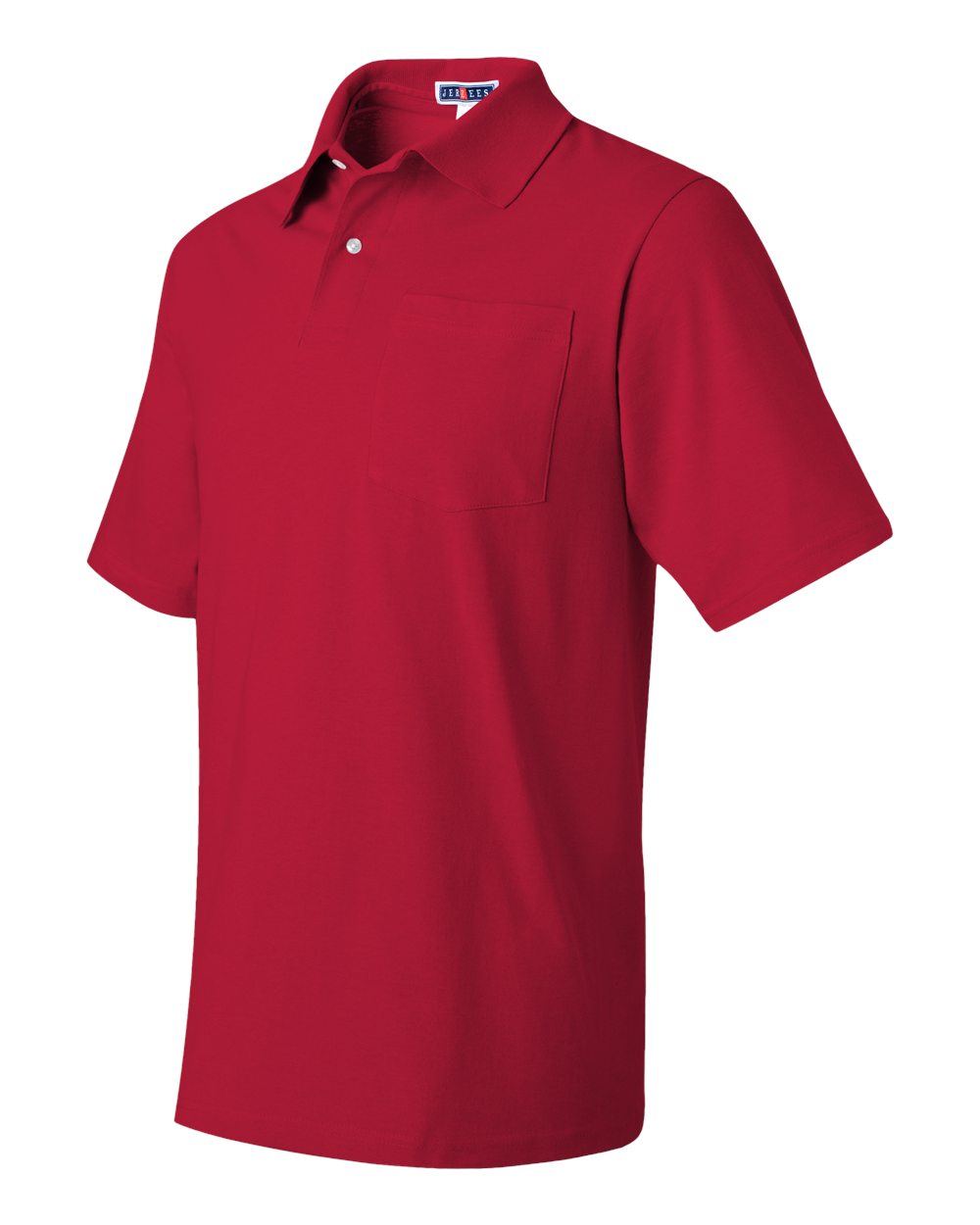 Men's SpotShield® 50/50 Polo with Pocket - Side - B12035703 - True Red