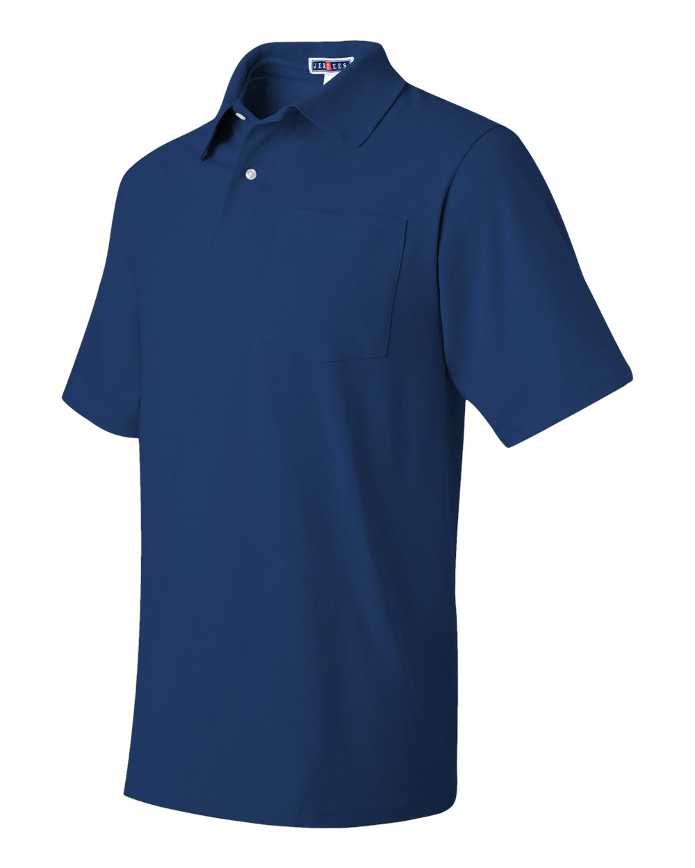 Men's SpotShield® 50/50 Polo with Pocket - Side - B12035753 - Royal