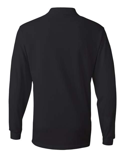 SpotShield® 50/50 Long Sleeve Polo - Back - B13735503 - Black