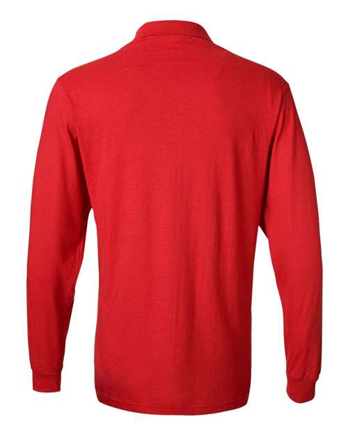 SpotShield® 50/50 Long Sleeve Polo - Back - B13735703 - True Red