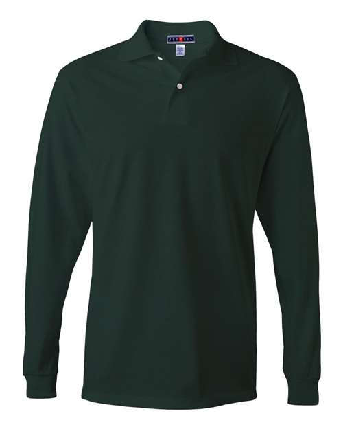SpotShield® 50/50 Long Sleeve Polo - Front - B13735543 - Forest Green