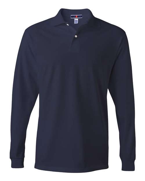 SpotShield® 50/50 Long Sleeve Polo - Front - B13735653 - J. Navy