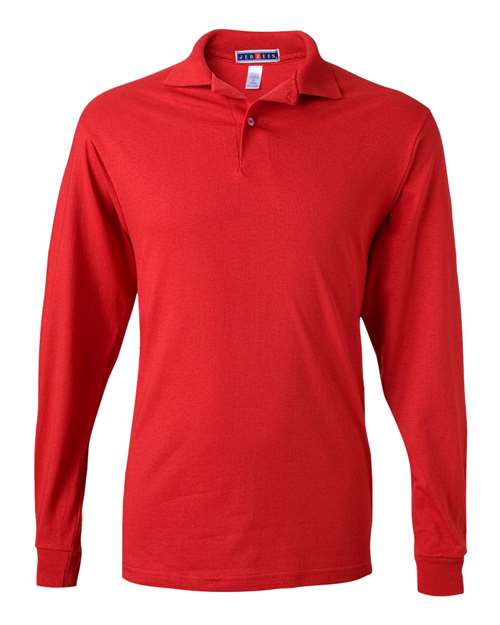 SpotShield® 50/50 Long Sleeve Polo - Front - B13735703 - True Red