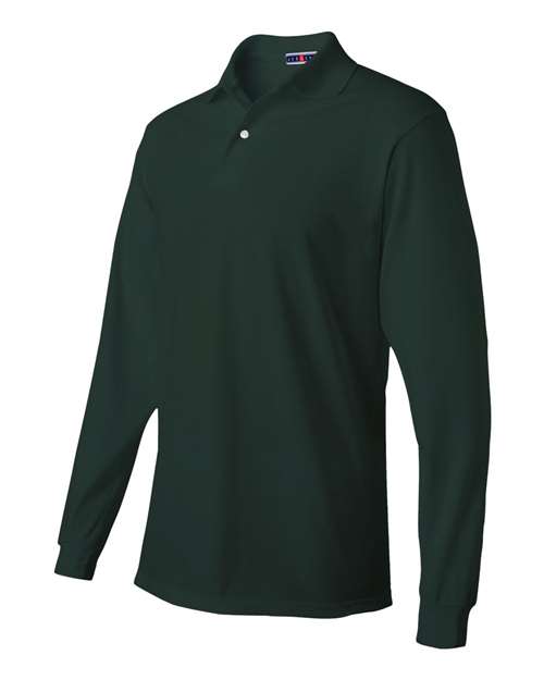 SpotShield® 50/50 Long Sleeve Polo - Side - B13735543 - Forest Green