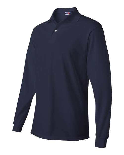 SpotShield® 50/50 Long Sleeve Polo - Side - B13735653 - J. Navy
