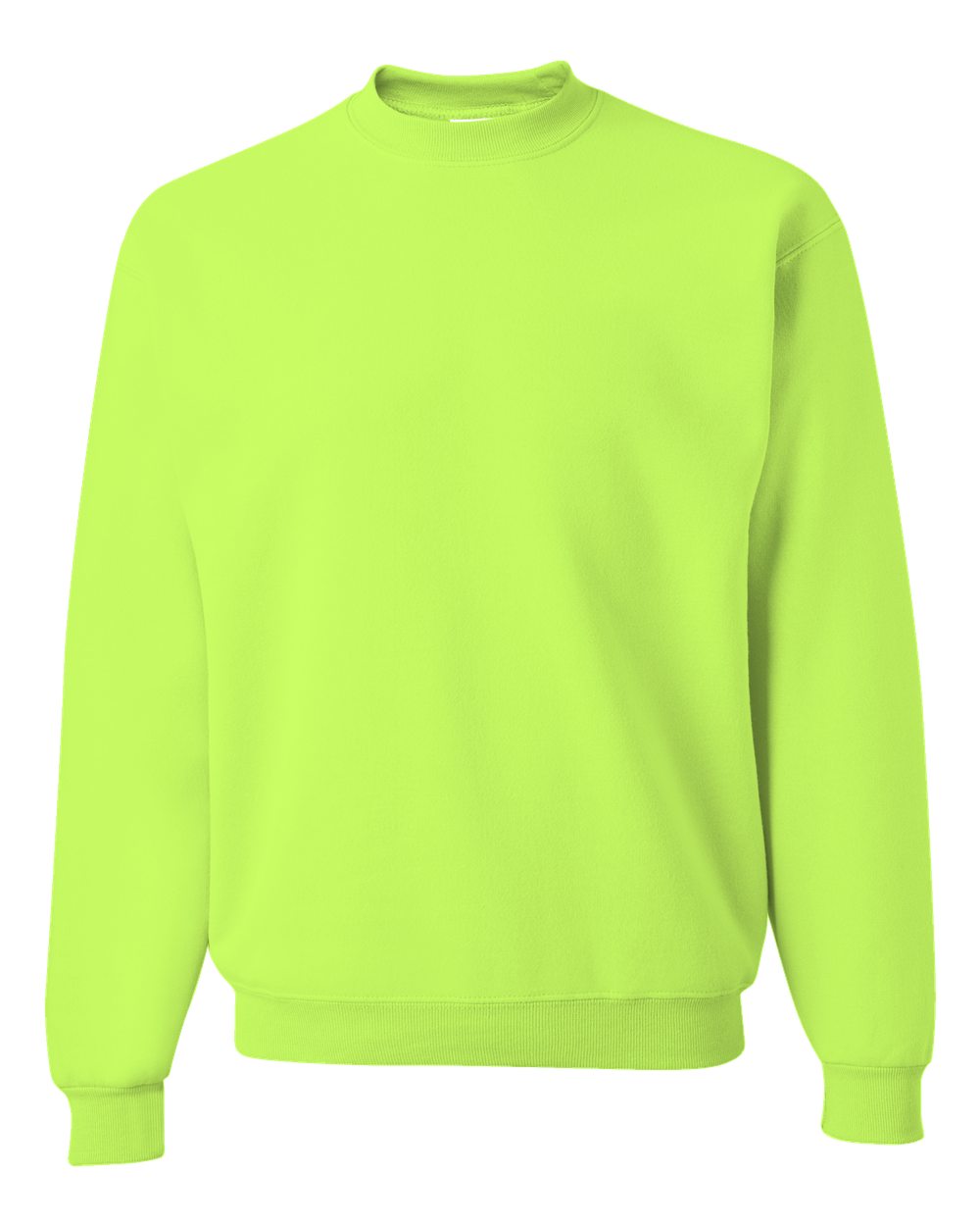 Unisex NuBlend® Crewneck Sweatshirt - Front - B21035163 - Safety Green
