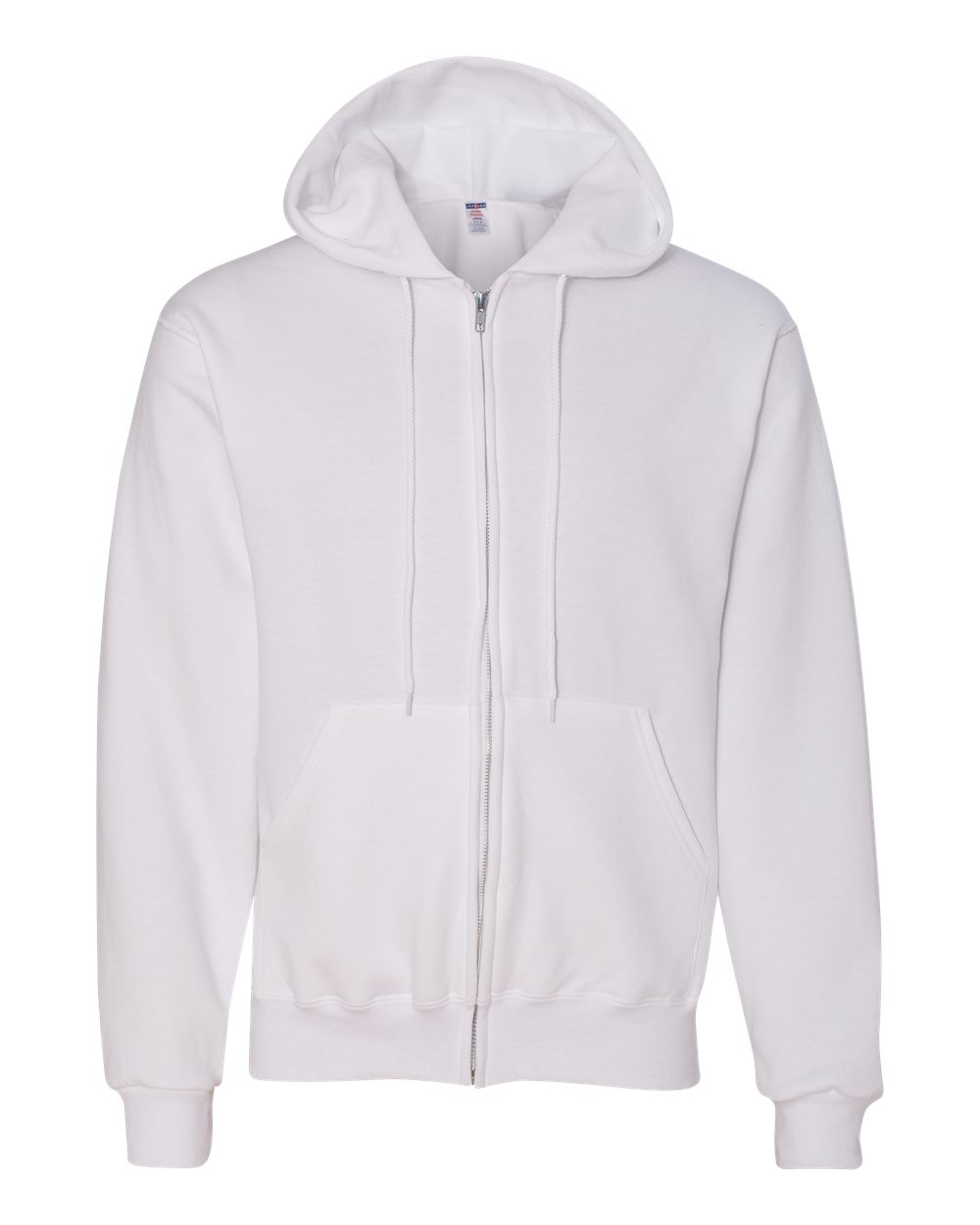 Unisex Super Sweats NuBlend® Full-Zip Hooded Sweatshirt - Front - B23535008 - White