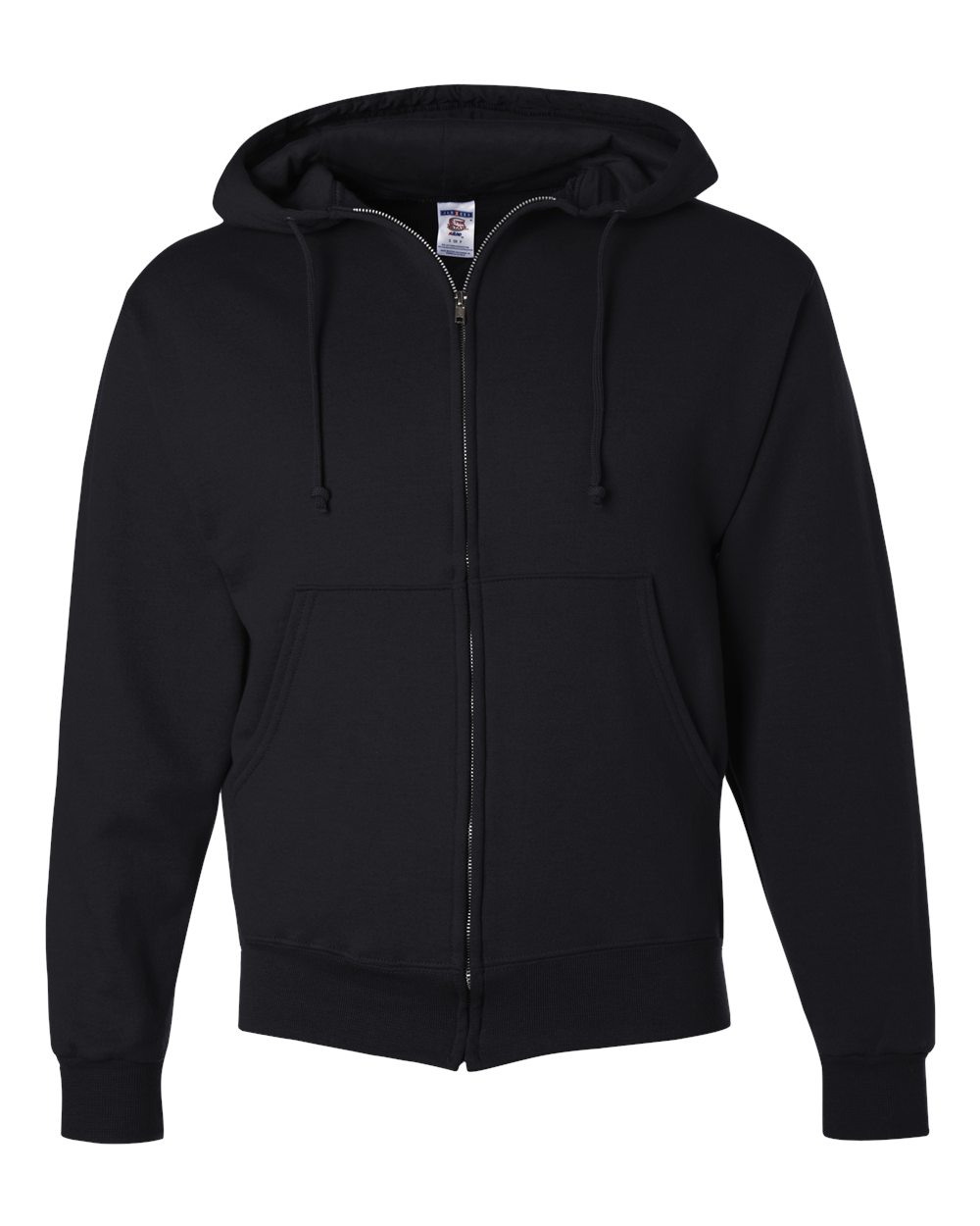 Unisex Super Sweats NuBlend® Full-Zip Hooded Sweatshirt - Front - B23535503 - Black
