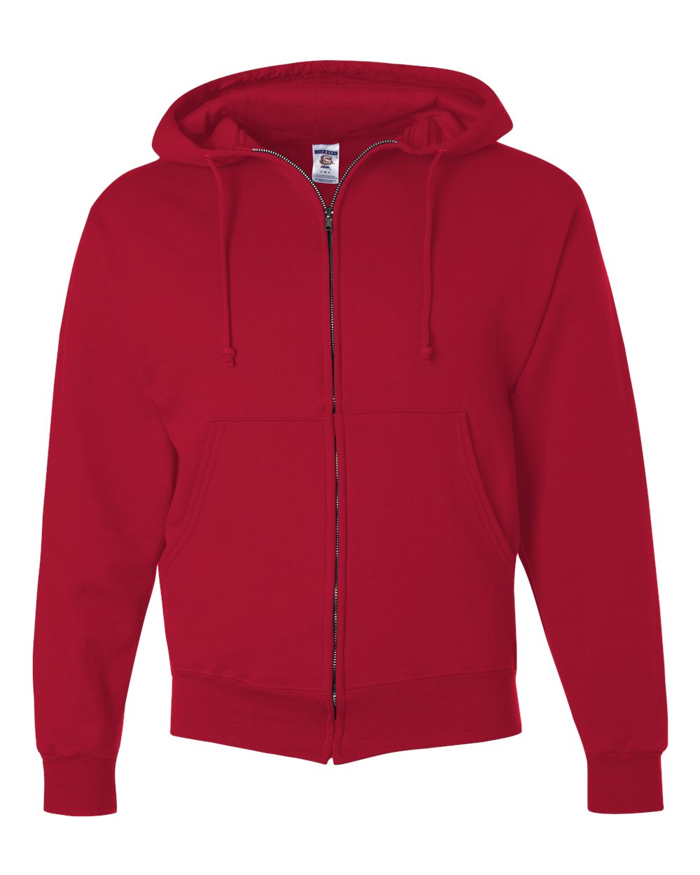 Unisex Super Sweats NuBlend® Full-Zip Hooded Sweatshirt - Front - B23535708 - True Red