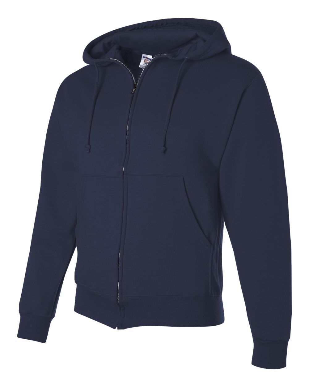 Unisex Super Sweats NuBlend® Full-Zip Hooded Sweatshirt - Side - B23535653 - J. Navy