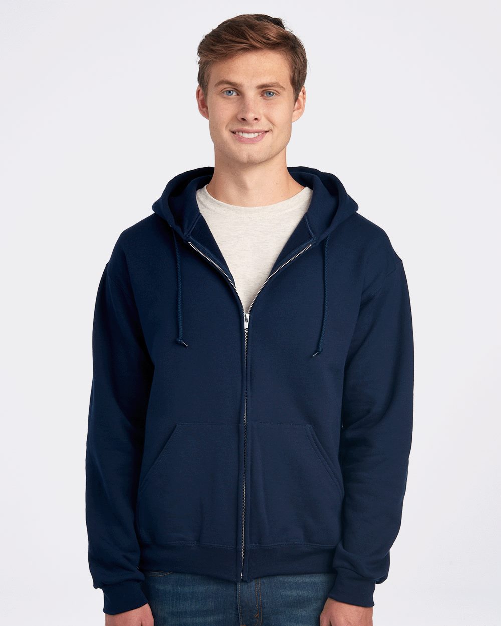 Unisex Super Sweats NuBlend® Full-Zip Hooded Sweatshirt - styleImage