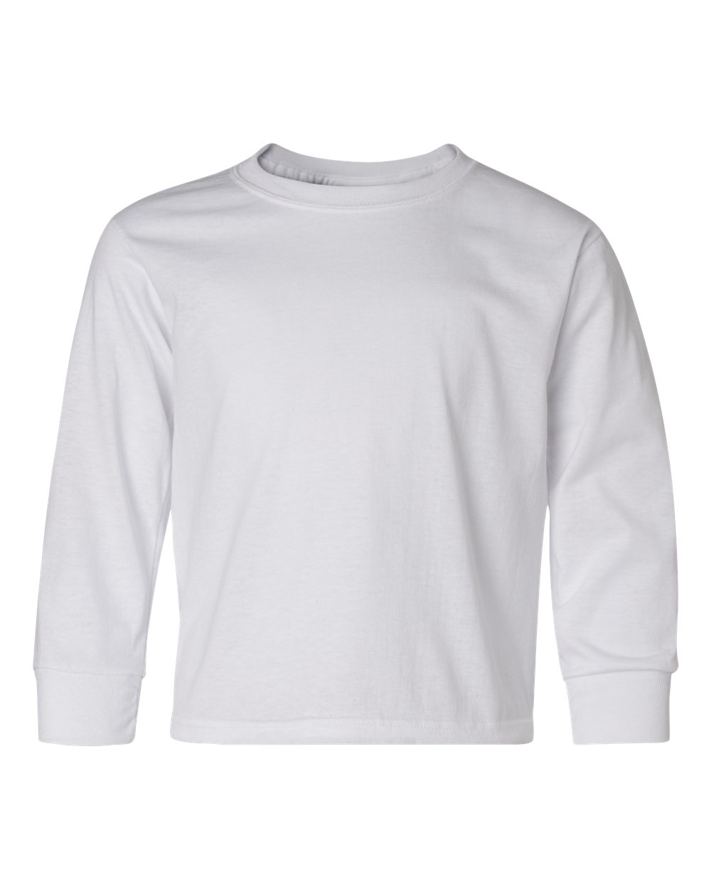 Youth Dri-Power® Long Sleeve 50/50 T-Shirt - Front - B34035003 - White