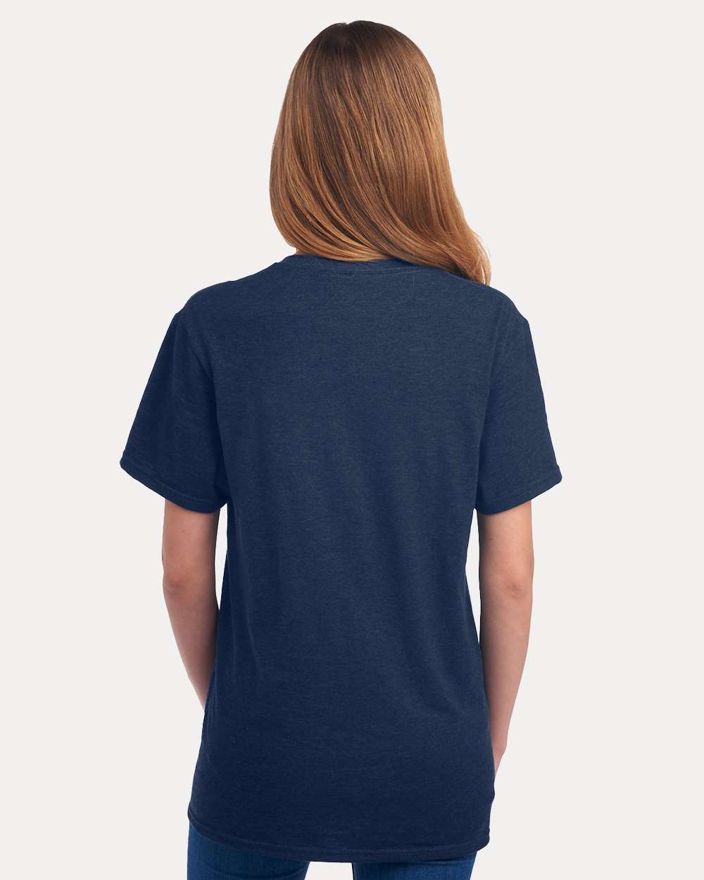 Premium Blend Ring-Spun T-Shirt - OnModelBack - B52035113 - Indigo Heather