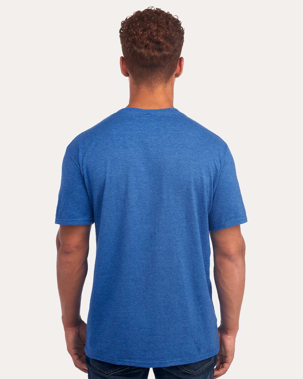 Premium Blend Ring-Spun T-Shirt - OnModelBack - B52035123 - Retro Heather Royal