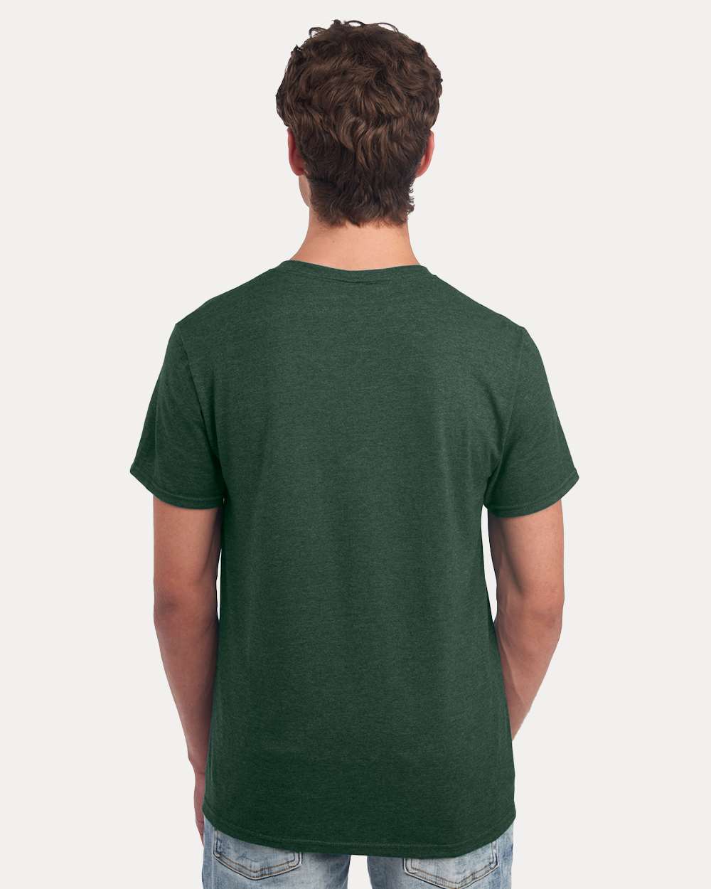 Premium Blend Ring-Spun T-Shirt - OnModelBack - B52035133 - Forest Green Heather